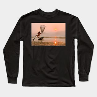 Inle Lake Sunset. Long Sleeve T-Shirt